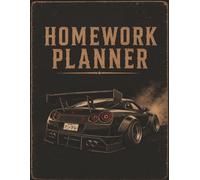 CAR-THEMED HOMEWORK PLANNER: Undated Assignment Tracker Notebook for Elementary, Middle School, High School, and College Students | Simple Layout for ... Tasks, Including ADHD-Friendly Planning