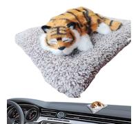 Car Tiger Figure, Dashboard Tiger Figurine with Activated Carbon, Reusable Air Freshener Ornament for Truck Closet Bedroom Office, Cute Automotive Trim Decor, 16x12cm