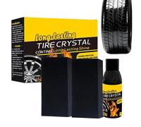 Car Tire Shine - 100ml Wheel Coating With Sponge Applicator, Long Lasting Dressing, High Gloss Black Finish | Restorer For SUV, Truck, Motorcycle, RV, Vehicle Care Protection