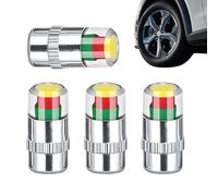 Car Tire Valve Caps, 4 Pack 2.4bar 36psi Pressure Sensor, Stem Caps for Cars Trucks SUVs Trailers, Vehicle Automotive Accessory with Easy Read Indicator, Travel Road Garage Use for Safety Check