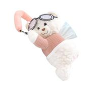 Car Tissue Box Holder - Plush Bear Organizer with Seat Back Storage Design