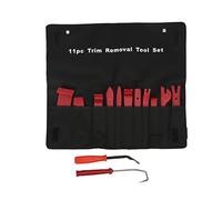 Car Trim Removal Tool Kit 13pcs Set | Ergonomic Auto Interior Panel Pry Tools for Door/Window/Radio | 5in Screwdriver + Fastener Remover, Red, Oxford Bag