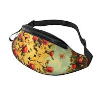 Car Under Fruit Trees Sac banane personnalisé, léger et polyvalent pour les aventures quotidiennes et en plein air, Noir , Taille unique, Sac à dos décontracté