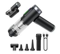 Car Vacuum Portable Cordless, Foldable Vacuum with Blower, 9000PA Suction, Portable Cordless Foldable, Air Duster & Air Blower Handheld with One-Click Dust Removal for Car, Home,Office Pet(Black)