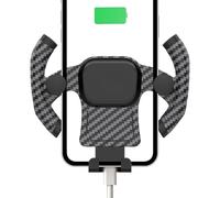 Car Vent Phone Mount Holder, Retractable Steering Wheel Shape Cradle, Air Vent Smartphone Support for Sedan Pickup RV Trailer Dashboard Interior Travel Use 12x8.5x9.5cm/4.72x3.35x3.74 inches