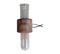 Car Vent Vase - Mini Floral Holder, Adjustable Glass Wood Freshener Clip with Secure Fit, Long-Lasting Aromatherapy Accessory for Dashboard RVs Interiors, Compact Plant Display Enhancing Vehicle