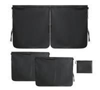 Car Window Curtain Set, 3 Piece Removable Sun Shade Covers, Light Blocking Privacy Divider Panels, Rear Window Car Curtains, for SUV Truck Van Travel Camping Sleeping Nap Privacy Breastfeeding Changin