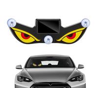 Car Window LED Light - Solar USB Rechargeable Lamp | Waterproof Warning Display Suction Mount Bright Eyes Decoration Device for Windshield Rear Glass SUV RV Motorcycle Safety Use