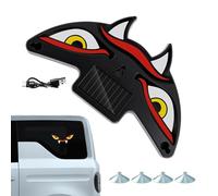 Car Window Light Decor, Dynamic Eye Front Windshield Warning Sign, Rear Car | Solar-powered Dynamic Devil Eye Car Rear Car Window Lights For Interior, Dashboard, Truck, Trailer, Tractor, SUV, Vehicle
