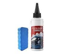 Car Window Remover, Oil Film Cleaner, 120ml Crystal Cleaner Bottle for Stains, Hard Water Spot Solution, Car With Sponge, Automotive Mirror Protection for Rainproof Coating