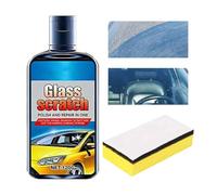 Car Window Scratch Remover - 120ml Repair Liquid | Scratch Remover for Glass | Polishing Liquid Agent with Sponge, for Home Automotive RV Truck Window Windshield Clarity Detailing Care, Restore Glass