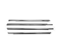 Car Window Seals Lot De 4 Bandes D'étanchéité Noires Et Chromées Pour Vitres De Voiture Pour Peugeot 301 2013-2017 Window Seal