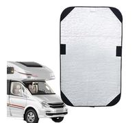 Car Window Shade, Camping Privacy Cover, 25 inches Dustproof Window Screen, Portable Sun Blocker with Adjustable Straps and Breathable Fabric for Travel Motorhome Truck Van Use