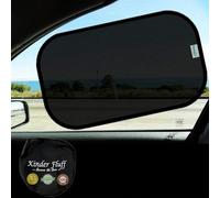 Car Window Shades - Certified 99.79% UVA & 99.95% UVB sun protection. Award winning car sun shade for side windows. 4 Pack (2 Transparency options) 22" x 14" -window shade for car baby by Kinder Fluff