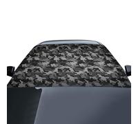 Car Windshield Snow Cover, Camouflage Ice Protection Cover, Auto Window Sun Shade Layer, Weather Shield Front Shield Design, Exterior Windshield Guard Function, SUV Truck Sedan Use 57.87x45.28 inches
