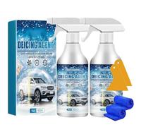 Car Windshield Snow Melting Coating Spray,Multifunctional Windshield Defroster For Winter,For Fast Removing Snow,Ice And Frost,Portable Car Window Defroster,Winter Car Essentials (2Pcs, Sans parfum)