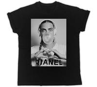Cara Delevingne Bubble Gum Poster T-Shirt Black Men Unisex Tee Shirt Black S