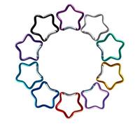 Carabinateur en forme d'étoile - Broche porte-clés en forme d'étoile | Clip de crochet en aluminium compact, crochet portable à ressort, accessoires d'extérieur résistants à la rouille pour