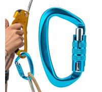 Carabiner d'escalade - Crochets à ressort, verrouillage automatique à pression | Outil d'alpinisme polyvalent pour les aventures de camping de randonnée, attachement de laisse pour chien, suspension