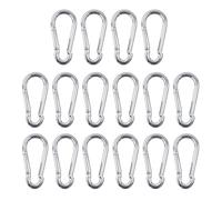 Carabiner En Métal En 16 Parties Pour La Durabilité, Boucle De Connexion Argentée Multifonctionnelle Pour Les Crochets De Sac À Dos Extérieur Réutilisables À L'Extérieur.