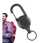 Carabiner Extensible - Fale en Fil d'acier rétractable | Crochet à Clip clé Durable pour Suspendus lumières de Culture, Outils, Badges, Support extérieur et Domestique