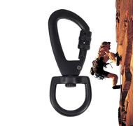 Carabiner pivotant, carabiner verrouillé,Carabiner noir portable avec verrouillage - 360 degrés Clips d'escalade en montagne tournants, clichés oculaires, clips de corde lourds pour les laisses de chi