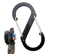 Carabiner pour Les clés, S Carabiner, Porte-clés bloqueur de carabinateur, d'aluminium résistant à la Rouille, Fournitures de Camping pour Le Transport Quotidien, randonnée en Plein air