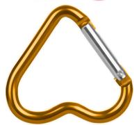 Carabinier en alliage d'aluminium en forme de cœur Heavy Duty Metal Camping Suspending Loop for Wandering Water Bottle Key Ships