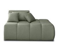 Caracas - module d'assise droit - en tissu - Vert sauge