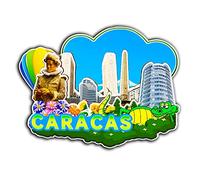 Caracas Venezuela Aimant de réfrigérateur en bois 3D monuments de voyage souvenir décoration fait main -2144