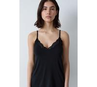 Caraco en modal décolleté dentelle - Josephine - M - Black - Femme - Etam