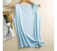 Caraco en soie glacée à séchage rapide pour femme, idéal pour les vacances d'été et un usage quotidien (XXL bleu)