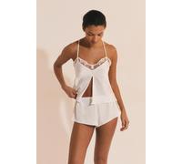 Caraco satiné - Deshabille - XS - Blanc - Femme - Etam