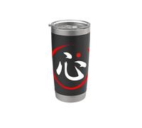 Caractère japonais Kanji « Cœur » Gobelet isotherme en acier inoxydable double paroi