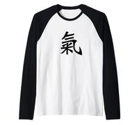Caractère Kanji de Calligraphie Chinoise Qi Energy (Chi ou Ki) Manche Raglan