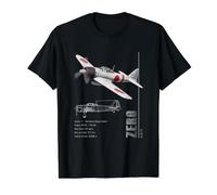 Caractéristiques du Chasseur A6M Zero (Japonais) T-Shirt Graphique avec Valeur