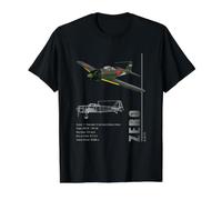 Caractéristiques du Chasseur A6M Zero (Japonais) T-Shirt Graphique avec Valeur
