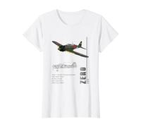 Caractéristiques du Chasseur A6M Zero (Japonais) T-Shirt Graphique avec Valeur