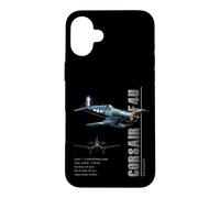 Caractéristiques du Chasseur Corsair F4U pour Avions Navals Coque pour iPhone 16 Plus