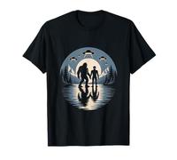 Caractéristiques du Produit : ce Design Alien Bigfoot UFO Moon est pour T-Shirt