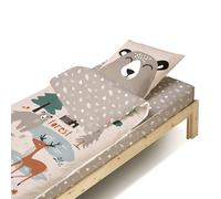 Caradou® Parure De Lit Couette Enfant Forêt Beige 90X190