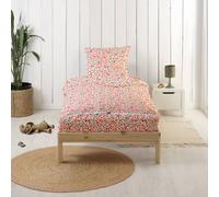 Bleu Câlin Rechange Caradou® Fleurs Parure de Lit Enfant en Coton 3 pièces: Couchage Tout-en-Un sans Couette - 90x190cm