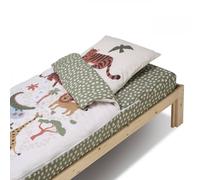 Bleu Câlin Rechange Caradou® Jungle Parure de Lit Enfant en Coton 3 pièces: Couchage Tout-en-Un sans Couette - 90x190cm