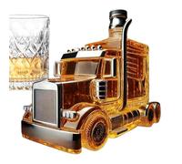 Carafe à alcool - Bouteille Whiskey Style Camion,Contenant à Liqueur 375 ml avec Bouchon pour Organiser Brunch Apéritif Bar Mariage Anniversaire Cuisine