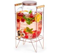 Distributeur de boissons - VILDE - 5 5 L - Verre épais - Couvercle en métal - Robinet étanche