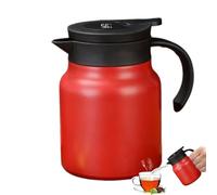 Carafe à café de 1 litre - Théière isolée pour eau chaude sous vide | Distributeur thermique pour boissons de grande capacité, carafe à thé et café avec affichage de la température pour les voyages en