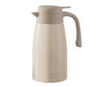 Carafe À Café En Acier Inoxydable Carafe Isotherme À Double Paroi Conservation De La Chaleur Pendant 24 Heures, Distributeur De Thé, D'eau Et De Café(Beige,2L)