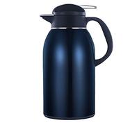 Carafe à café en acier inoxydable, verseuse isotherme, cafetière isotherme à double paroi avec bouton-poussoir, rétention de la chaleur et du froid pendant 24 heures et plus (couleur : bleu, ta