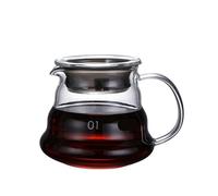 Carafe à café en verre transparent forme de nuage, bouilloire avec couvercles, cafetière filtre for infusion lente(360ML)