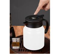 Carafe à café isotherme 1000 ml avec infuseur à thé/Thermos à double paroi avec affichage LED/Théière/Rétention de chale Étiquette
